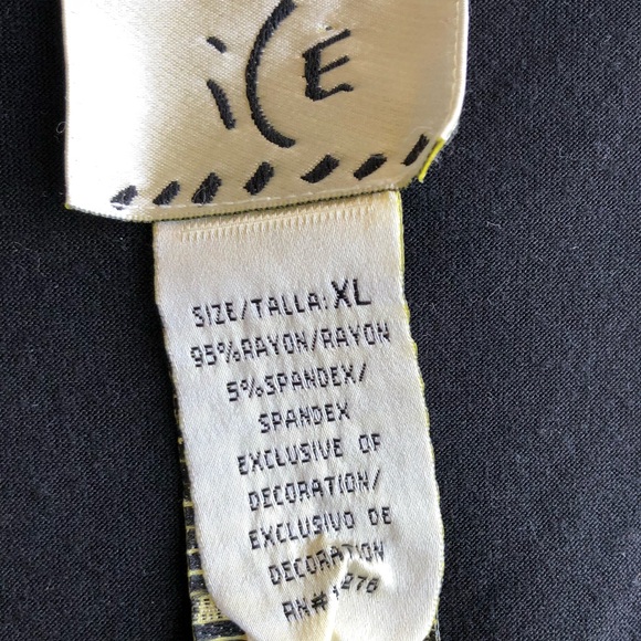 ICE black & gold shimmer dress, Size XL - Picture 4 of 5